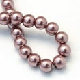 thumbnail image 4 of U8MO 105pcs/Strd 8~9mm Baking Painted Pearlized Glass Pearl Round Beads Loose Spacer-Saddle Brown*3, 4 of 4
