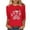 Red, variant on successthop Womens Christian Funny Shirts Sparkle Claw Plus Size 3/4 Sleeve Tee Oversized Crewneck Top Loose Clothes 3XL