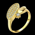 thumbnail image 2 of EOEMY Rose Gold Plated Fashion Ring Aaa Zirconia Women B246-18K Gold Plated-7, 2 of 7