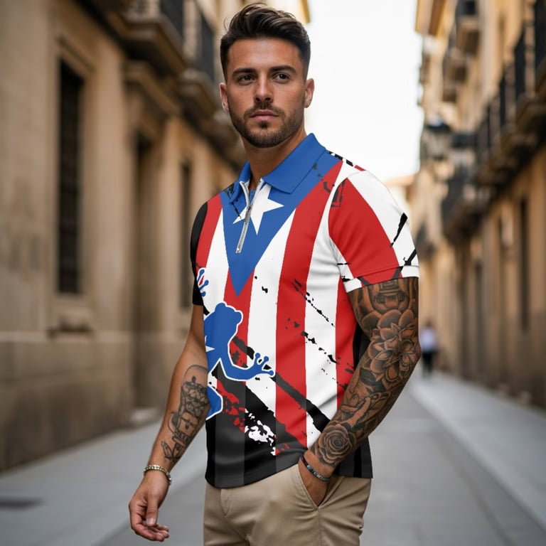 puerto rican men's dress shirt Porto Blanco Puerto Rico C-1622 Camisa de hombre Angelo's Men Boutique