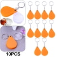thumbnail image 1 of 10X Lente Vidrio Portátil Plástico Con Tapa Llavero () Naranja, 1 of 7