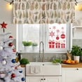 thumbnail image 6 of Brown Summer Botanical Valances for Windows, Decorative Rod Pocket Window Valance Curtains, Tropical Plants Farmhouse Short Curtain Drapes for Kitchen/Bathroom/Living Room, 2 Panels, 60" W x 18" L, 6 of 8