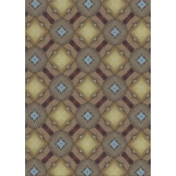 Ahgly Company Machine Washable Indoor Rectangle Transitional Dark Brown Area Rugs, 7' x 9'