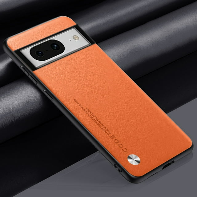 Luxury PU Leather Case For Google Pixel 8 Pro 8Pro Cover Silicone Protection Phone Case For Google Pixel 6A 7A 6 7 Pro Pixel6 8A Orange For Pixel 8