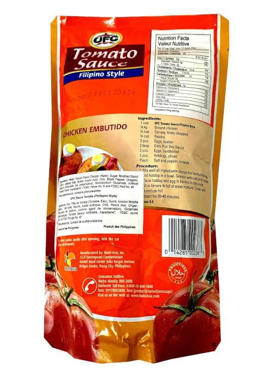 UFC Tomato Sauce Filipino Style 1 kg per bag