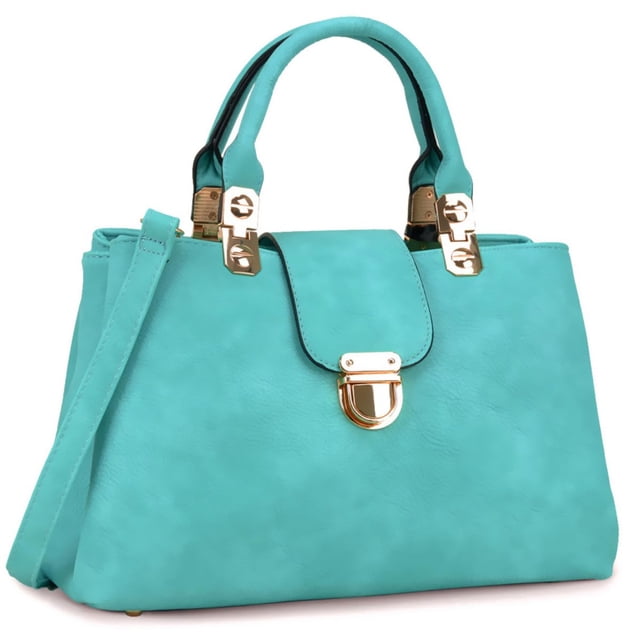 Bolso Dasein, cartera con asa en la parte superior, turquesa