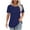 Navy, variant on Cavosen Blouses for Women Short Sleeve Shirts Casual Pullover Tops Tunic Crewneck Solid Curved Hem Pleated Front Flowy Blouse Holiday Shirts Novelty Loose T-Shirts Workout Tees Blue M