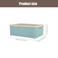 thumbnail image 5 of PAMINGONO Blue 26X7.9in Plastic Storage Baskets 1Pcs For Kitchen Bathroom Organization, 5 of 8