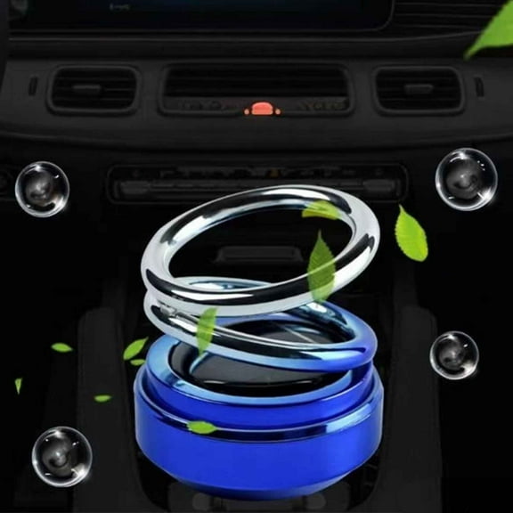 JWshufel Solar Powered Car Air Freshener Rotating Perfume with Solid Core Aromatherapy Purifies Odors and Enhances Vehicle Interior Compact Design Easy Installation Long Lasting and Eco Friendly