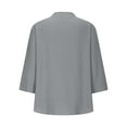 thumbnail image 4 of Womens Short Sleeve Tops Women's Fashion Casual V Neck Down Short Sleeve Top T Shirt Tops for Women, 4 of 6
