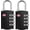 Black-2 Pack, variant on Suitcase Lock TSA Approved, 4 Digit Combination Luggage Lock Resettable for Backpack, Briefcase, Tent, Small Gym Locker Padlock (Black)