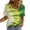 #0424-Green, variant on Uootdi Womens Tie Dye Short Sleeve T Shirts Casual Round Neck Tops Trendy Basic Tees Everyday Wear Boho Summer Vacation Outfits Gift
