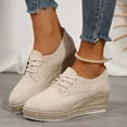 thumbnail image 2 of uvwlwu Casual Shoes for Women Shoes Stylish Wedge On Thick Sole Open Toe Heel Espadrille Footwear For Everyday Use, 2 of 9