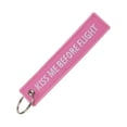 thumbnail image 1 of Sonducket Coche motocicleta llaves regalo bordado anillo colgante quitar cadena de moda rectángulo Terileno regalos etiquetas bordado Accesorios de disfraces fondo rosa, fondo rosa 13*3com, 1 of 6