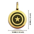 thumbnail image 2 of Stainless Steel Captain America Round Medallion Pendant Necklace, 2 of 3