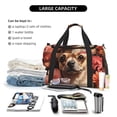 thumbnail image 5 of Kdxio Vintage Red Flower Chihuahua Travel Duffel Bag Gym Bag Weekender Travel Bag Gym Bag for Women &Men Airplane Travel Essentials for Flying, 5 of 7