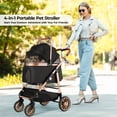 thumbnail image 6 of TLGREEN 4-Wheel Stable Pet Stroller for Medium Dogs/ Cats - 3-in-1 Convertible Design with Removable Carrier & One-Click Folding Mechanism (Black), 6 of 10