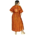thumbnail image 4 of HAPPY BAY Women's Summer Batik Caftan House Dashiki Dress Kaftan Loungewear Nightshirts for Women Sleepwear Plus Size 2X-3X Red, Polka Dots, 4 of 6