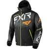 FXR Boost FX Snowmobile Jacket F.A.S.T. Insulated Black Charcoal Orange Hi-Vis - Small 220026-1030-07