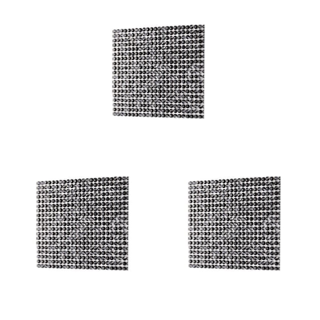 Matsuzay Crystal Rhinestone Ribbon Glass Drill Mesh Glitter Back Glue Sticker conveniente usando cinta negra de doble cara 6 negro 6 cinta de doble cara 3piezas Matsuzay CBP223901