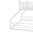 thumbnail image 4 of Harper & Bright Designs Triple Bunk Bed Twin over Twin over Full with Safety Guardrails, Metal Floor Bunk Bed Frame for Boys and Girls, Light White, 4 of 11
