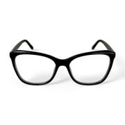 Walmart Womens MV021 Karen Cat Eye Prescription Eyeglasses with Case, Black