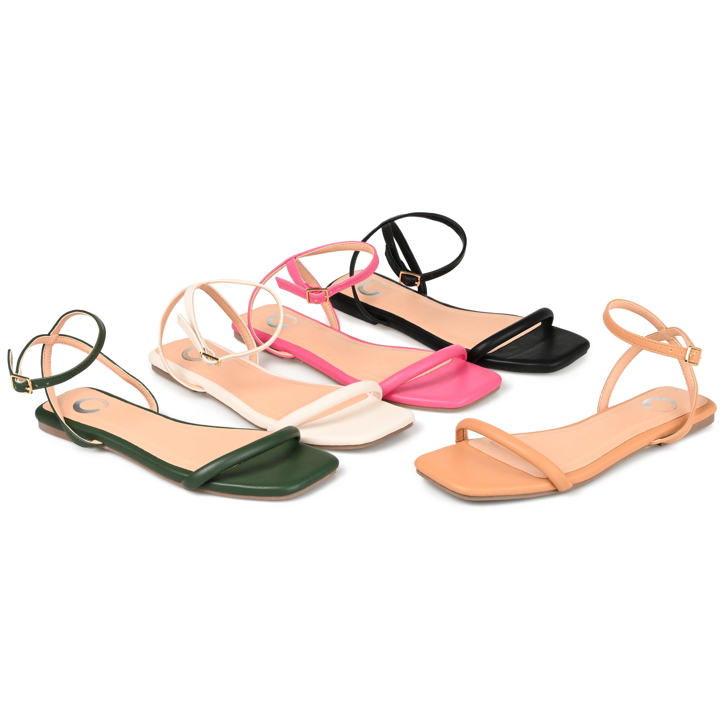 Journee Collection Womens Veena Ankle Strap Low Block Heel Sandals