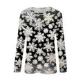 thumbnail image 2 of Christmas Sweatshirts for Women Christmas Tree Print T Shirt Long Sleeve Tops Xmas Jumper Casual Xmas Tree Graphic Sweatshirt Comfy Pullover Loose Round-Neck Blouses Ladies Xmas Holiday Costume, 2 of 5