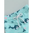 thumbnail image 5 of Bagilaanoe Toddler Baby Boys Swim Trunks Print Elastic Waist Swimming Shorts 6M 12M 18M 24M 3T 4T Kids Bathing Suit Swimsuit Swimwear, 5 of 9