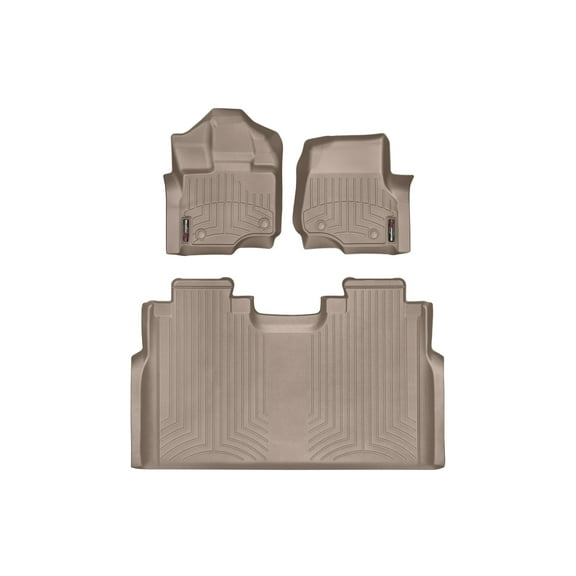 WeatherTech Custom Fit FloorLiners compatible with 2015-2020 Ford F-150 - 1st & 2nd Row, Tan