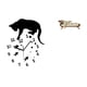 thumbnail image 1 of Reloj Colgante Silencioso Con Forma De Gato Y Movimiento Silencioso, Ideal Para Sofá Cama De Madera En Miniatura, Ideal Para Sala De Estar, Comedor, Escuela Y Decoración De Casa De Muñecas., 1 of 8