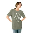 thumbnail image 3 of Effete Feline Claw Marks Scratch Organic Staple T-shirt, 3 of 4