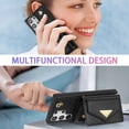 thumbnail image 4 of Phone Case for Samsung Galaxy S23 Ultra 5G Wallet Cell Cover with Credit Card Holder Stand Shoulder Crossbody Strap Long Lanyard Leather S23Ultra 23S S 23 23Ultra 6.8 inch Women Girls Black, 4 of 6