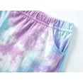 thumbnail image 6 of Beezizac 2-Piece Girls Pajama Set Shorts Tie Dye Butterfly PJS, Size 4T-18, 6 of 7