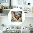 thumbnail image 5 of nygtbtfer Rustic Pillow Daisy Retro Rooster Vintage Garden Farm Throw Pillow Cushion Farm Crowing Chicken Pillow Covers Linen Pillow Sham for Sofa Living Room  Birthday Gift to Farmer White, 5 of 7