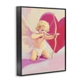 thumbnail image 2 of Stupell Industries Modern Cupid Shooting Arrow with Heart Black Framed Giclee Art, 11 x 14, by The Prints Vibe, 2 of 8