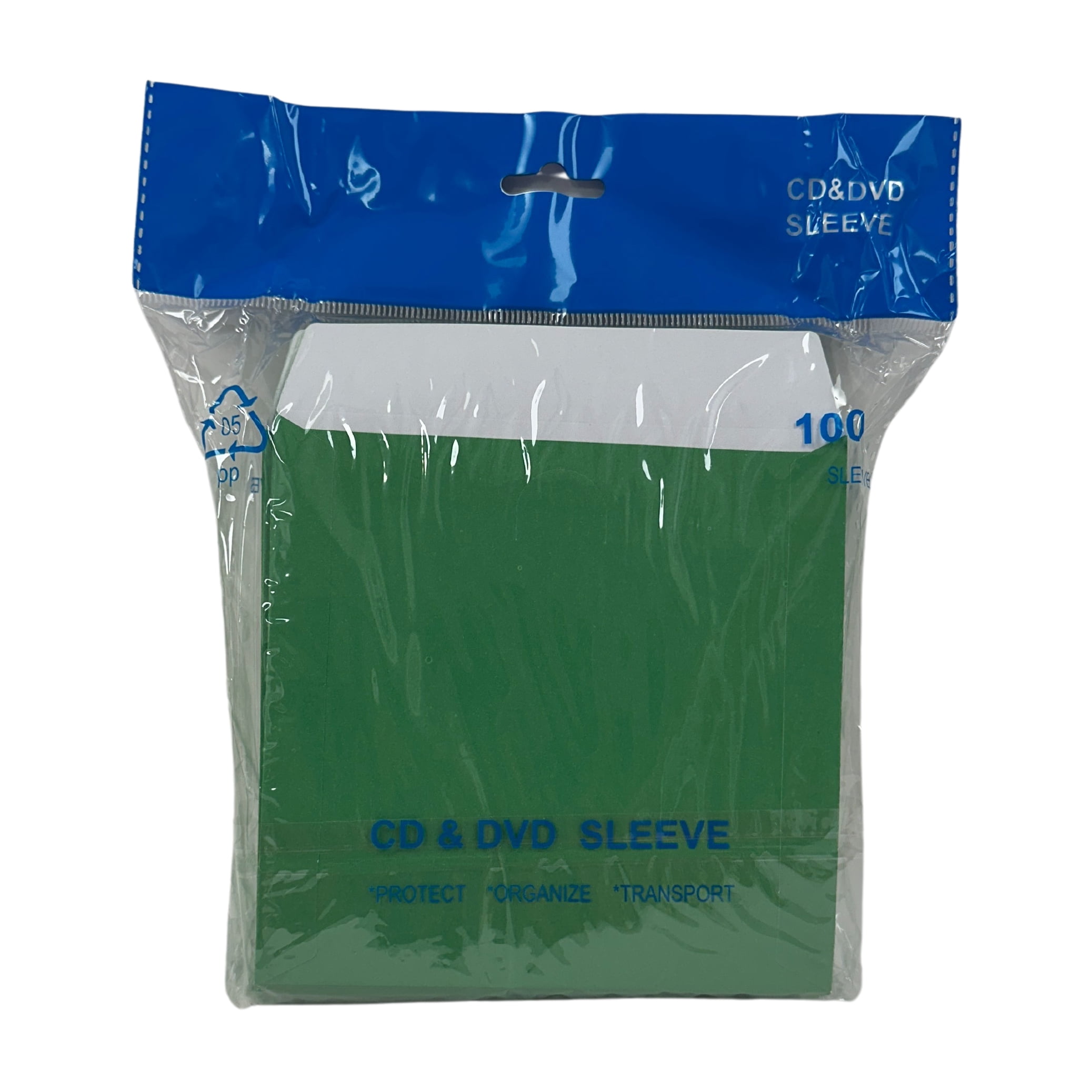 CheckOutStore 300 Green Color Paper CD Sleeves with Window & Flap