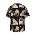thumbnail image 4 of Goofa French Bulldog Printed Men's Casual Short-sleeved Shirt,Lightweight Breathable Button-down,Summer Casual men's top,Versatile Fashion shirt-XX-Large, 4 of 7
