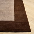 thumbnail image 4 of Safavieh Himalaya Cenric Solid Wool Area Rug, Beige/Dark Brown, 3' x 5', 4 of 10