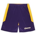 thumbnail image 2 of Men's Fanatics Purple/Gold Minnesota Vikings Big & Tall Launch Shorts, 2 of 3