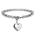 thumbnail image 2 of Aoxiang-pulsera de corazón de 26 letras, Plata de Ley 925 para mujeres y hombres, amuleto de cadena, joyería bonita con personalidad para boda, regalo para fiesta, 2 of 2