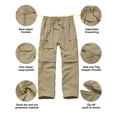 thumbnail image 4 of liyiyiyia Boys Convertible Cargo Pants Kids Elastic Waist UPF 50 Quick Dry Lightweight Hiking Pant, 4 of 8