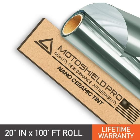 MotoShield Pro Nano Ceramic Window Tint - 20" in x 100' ft Roll (70%) + Lifetime Warranty