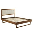 thumbnail image 5 of Modway Willow Twin Wood Platform Bed With Angular Frame, Walnut/Beige, 5 of 6
