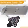 thumbnail image 3 of Clip para gafas de sol en el coche Unique Bargains, magnético, universal, soporte para gafas de sol en el parasol, cuero PU, multicolor, 3.15"x2.36", 1 Pc, 3 of 7