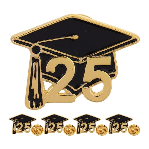 5pcs 2025 Graduación Broche Pin Temporada de graduación Accesorios de graduación de graduación Broche Broche Graduación Memorial Pin