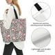 thumbnail image 3 of Balery Rose Mix Leopard 3 Bolsa Tote Estilo Estético con Cremalleras, Bolsa de Hombro, Bolsa de Compras Grande y Plegable, 3 of 8