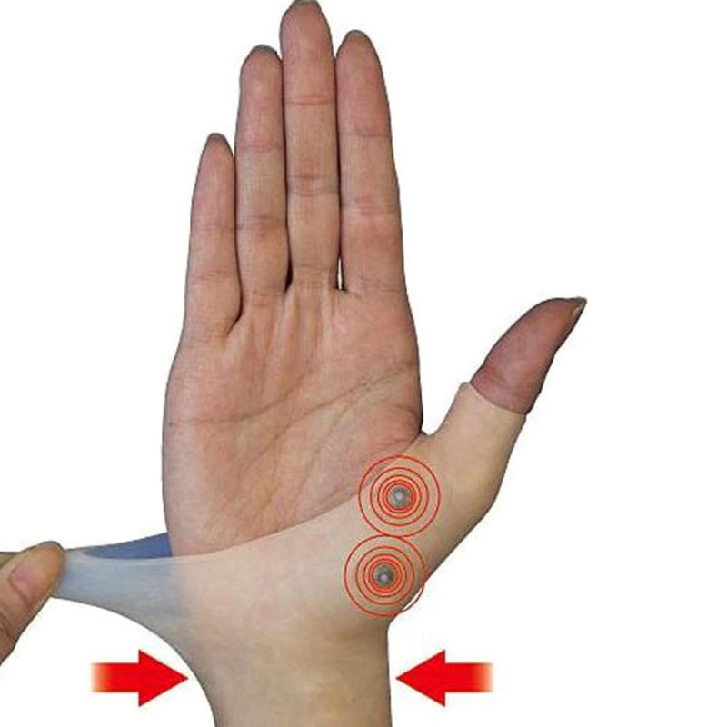 1PC Gel Wrist Thumb Support Braces Therapy Wrist Hand Thumb Gloves Waterproof Elastic Silicone Gel Wrist Support Brace for Tenosynovitis Typing Pain Relief