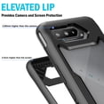 thumbnail image 2 of Nakedcellphone Showcase Series Compatible with ASUS ROG Phone 5 / ROG 5 Pro / ROG 5 Ultimate Case, Matte Black Rugged TPU Rubber Hybrid Cover with Clear Transparent View Panel, 2 of 8