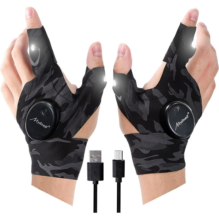 Gifts for Men LED Flashlight Gloves: Cool Gadgets for Men Unique